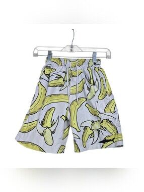Uzzi Active Wear Banana Print Trunks Swimwear Mesh Kids Boys Small